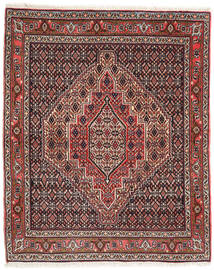 124X153 Alfombra Oriental Senneh Rojo/Rojo Oscuro (Lana, Persia/Irán)