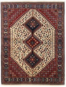  Yalameh Alfombra 155X198 Oriental Hecha A Mano Rojo Oscuro/Negro (Lana, Persia/Irán)