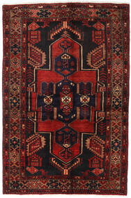  Hamadan Alfombra 131X200 Oriental Hecha A Mano Rojo Oscuro/Negro (Lana, Persia/Irán)