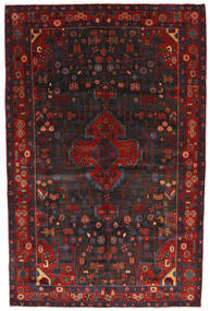  Nahavand Alfombra 156X245 Oriental Hecha A Mano Rojo Oscuro/Negro (Lana, Persia/Irán)