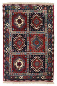 87X132 Alfombra Oriental Yalameh Alfombra Púrpura Oscuro/Rojo (Lana, Persia/Irán)