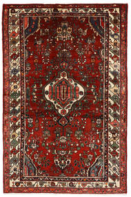 133X204 Alfombra Hosseinabad Oriental Rojo Oscuro/Rojo (Lana, Persia/Irán)