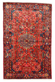  Nahavand Old Alfombra 158X245 Oriental Hecha A Mano Rojo Oscuro/Roja (Lana, Persia/Irán)