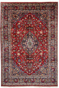  Mashad Alfombra 194X286 Oriental Hecha A Mano Rojo Oscuro/Gris Claro (Lana, Persia/Irán)