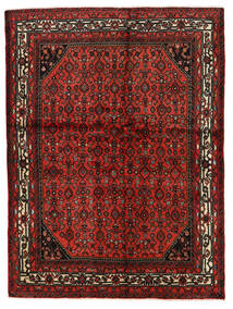  Hamadan Alfombra 145X195 Oriental Hecha A Mano Rojo Oscuro/Óxido/Roja (Lana, Persia/Irán)
