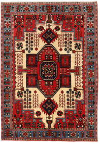 Alfombra Oriental Nahavand 137X197 Rojo/Rojo Oscuro (Lana, Persia/Irán)