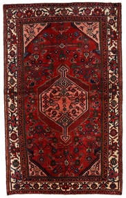  Hosseinabad Alfombra 132X215 Oriental Hecha A Mano Rojo Oscuro/Negro (Lana, Persia/Irán)
