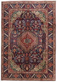 Alfombra Oriental Tabriz Alfombra 201X295 Rojo/Púrpura Oscuro (Lana, Persia/Irán)