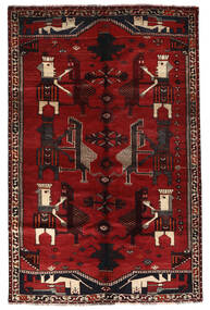 156X240 Alfombra Gashgai Oriental Negro/Rojo Oscuro (Lana, Persia/Irán)