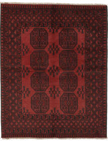 Afghan Alfombra 150X192 Oriental Hecha A Mano Negro/Rojo Oscuro (Lana, Afganistán)