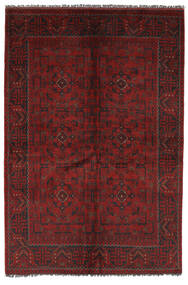  Afghan Khal Mohammadi Alfombra 131X192 Oriental Hecha A Mano Negro/Rojo Oscuro (Lana, Afganistán)