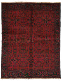 148X190 Alfombra Oriental Afghan Khal Mohammadi Negro/Rojo Oscuro (Lana, Afganistán)