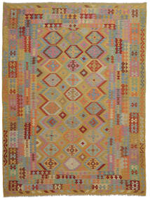  Kilim Afghan Old Style Alfombra 259X340 Oriental Tejida A Mano Marrón Oscuro/Marrón Grande (Lana, Afganistán)