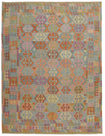  Kilim Afghan Old Style Alfombra 262X337 Oriental Tejida A Mano Marrón Oscuro/Marrón Grande (Lana, Afganistán)