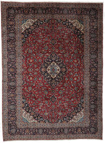 Alfombra Oriental Keshan 300X410 Negro/Rojo Oscuro Grande (Lana, Persia/Irán)