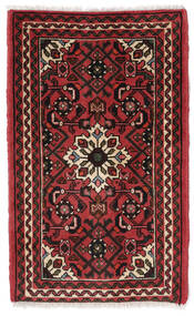  Hosseinabad Alfombra 57X93 Oriental Hecha A Mano Negro/Rojo Oscuro (Lana, Persia/Irán)