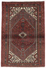 Alfombra Oriental Hamadan 98X143 Negro/Rojo Oscuro (Lana, Persia/Irán)