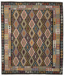  Kilim Afghan Old Style Alfombra 259X299 Oriental Tejida A Mano Marrón Oscuro/Negro Grande (Lana, Afganistán)