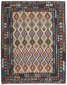  Kilim Afghan Old Style Alfombra 248X292 Oriental Tejida A Mano Negro/Marrón Oscuro (Lana, Afganistán)