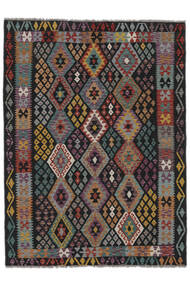  Kilim Afghan Old Style Alfombra 173X230 Oriental Tejida A Mano Negro/Marrón Oscuro (Lana, Afganistán)