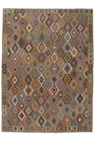  Kilim Afghan Old Style Alfombra 265X355 Oriental Tejida A Mano Marrón Oscuro/Negro Grande (Lana, Afganistán)