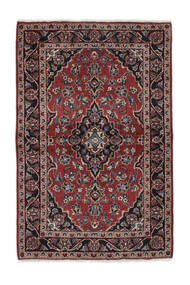 Alfombra Oriental Keshan Alfombra 101X153 Negro/Rojo Oscuro (Lana, Persia/Irán)