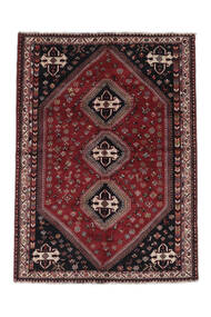 Alfombra Oriental Shiraz Alfombra 181X250 Negro/Rojo Oscuro (Lana, Persia/Irán)
