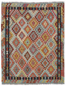  Kilim Afghan Old Style Alfombra 154X195 Oriental Tejida A Mano Marrón Oscuro/Gris Oscuro (Lana, Afganistán)