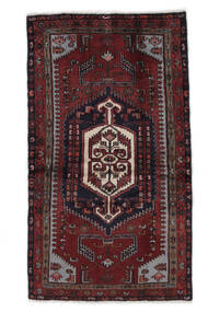Alfombra Oriental Hamadan Alfombra 103X187 Negro/Rojo Oscuro (Lana, Persia/Irán)