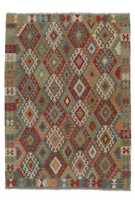  Kilim Afghan Old Style Alfombra 167X231 Oriental Tejida A Mano Marrón Oscuro/Verde Oscuro (Lana, Afganistán)
