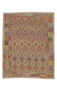  Kilim Afghan Old Style Alfombra 244X302 Oriental Tejida A Mano Marrón/Marrón Oscuro (Lana, Afganistán)