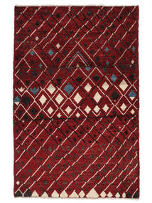 Moroccan Berber - Afghanistan 123X187 Alfombra De Lana Rojo Oscuro/Negro Pequeño 