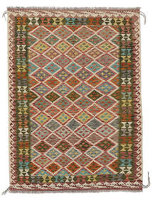  Kilim Afghan Old Style Alfombra 145X192 Oriental Tejida A Mano Marrón Oscuro/Marrón Claro (Lana, Afganistán)