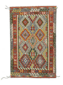  Kilim Afghan Old Style Alfombra 113X173 De Lana Rojo Oscuro/Verde Pequeño 