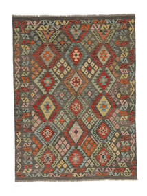  Kilim Afghan Old Style Alfombra 151X201 Oriental Tejida A Mano Marrón Oscuro/Blanco/Crema (Lana, Afganistán)