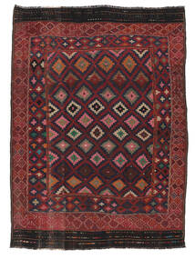  Afghan Vintage Kilim Alfombra 165X227 Oriental Tejida A Mano Negro/Marrón Oscuro (Lana, Afganistán)