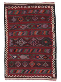  Afghan Vintage Kilim Alfombra 125X185 Oriental Tejida A Mano Púrpura Oscuro/Negro (Lana, Afganistán)