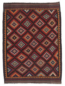 146X200 Alfombra Oriental Afghan Vintage Kilim Alfombra Negro/Rojo Oscuro (Lana, Afganistán)