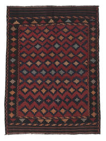  Afghan Vintage Kilim Alfombra 132X178 Oriental Tejida A Mano Negro/Blanco/Crema (Lana, Afganistán)