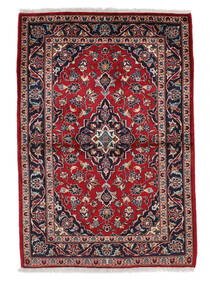 105X150 Alfombra Keshan Oriental Negro/Rojo Oscuro (Lana, Persia/Irán)