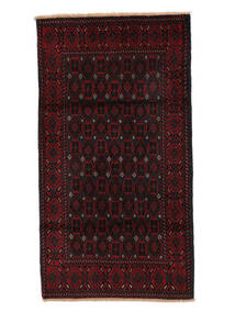 Alfombra Persa Belouch 95X175 Negro/Rojo Oscuro (Lana, Persia/Irán)