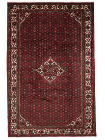 Alfombra Persa Hosseinabad 200X314 Negro/Rojo Oscuro (Lana, Persia/Irán)