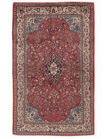 135X220 Alfombra Oriental Sarough Fine Rojo Oscuro/Marrón (Lana, Persia/Irán)