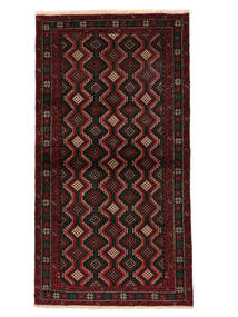 Alfombra Oriental Belouch 108X201 Negro/Rojo Oscuro (Lana, Persia/Irán)