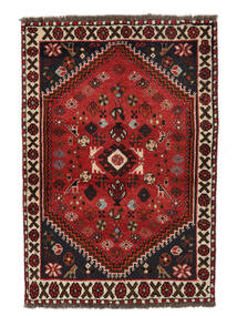 75X111 Alfombra Oriental Shiraz Alfombra Negro/Rojo Oscuro (Lana, Persia/Irán)