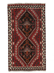 Alfombra Persa Shiraz 69X120 Negro/Rojo Oscuro (Lana, Persia/Irán)