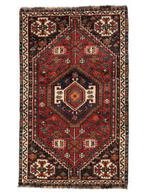 78X127 Alfombra Shiraz Oriental Negro/Rojo Oscuro (Lana, Persia/Irán)