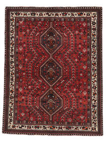 Alfombra Oriental Shiraz 160X208 Negro/Rojo Oscuro (Lana, Persia/Irán)