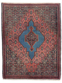85X107 Alfombra Senneh Alfombra Oriental Negro/Rojo Oscuro (Lana, Persia/Irán)