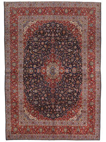 Alfombra Oriental Keshan Fine 346X494 Rojo Oscuro/Negro Grande (Lana, Persia/Irán)